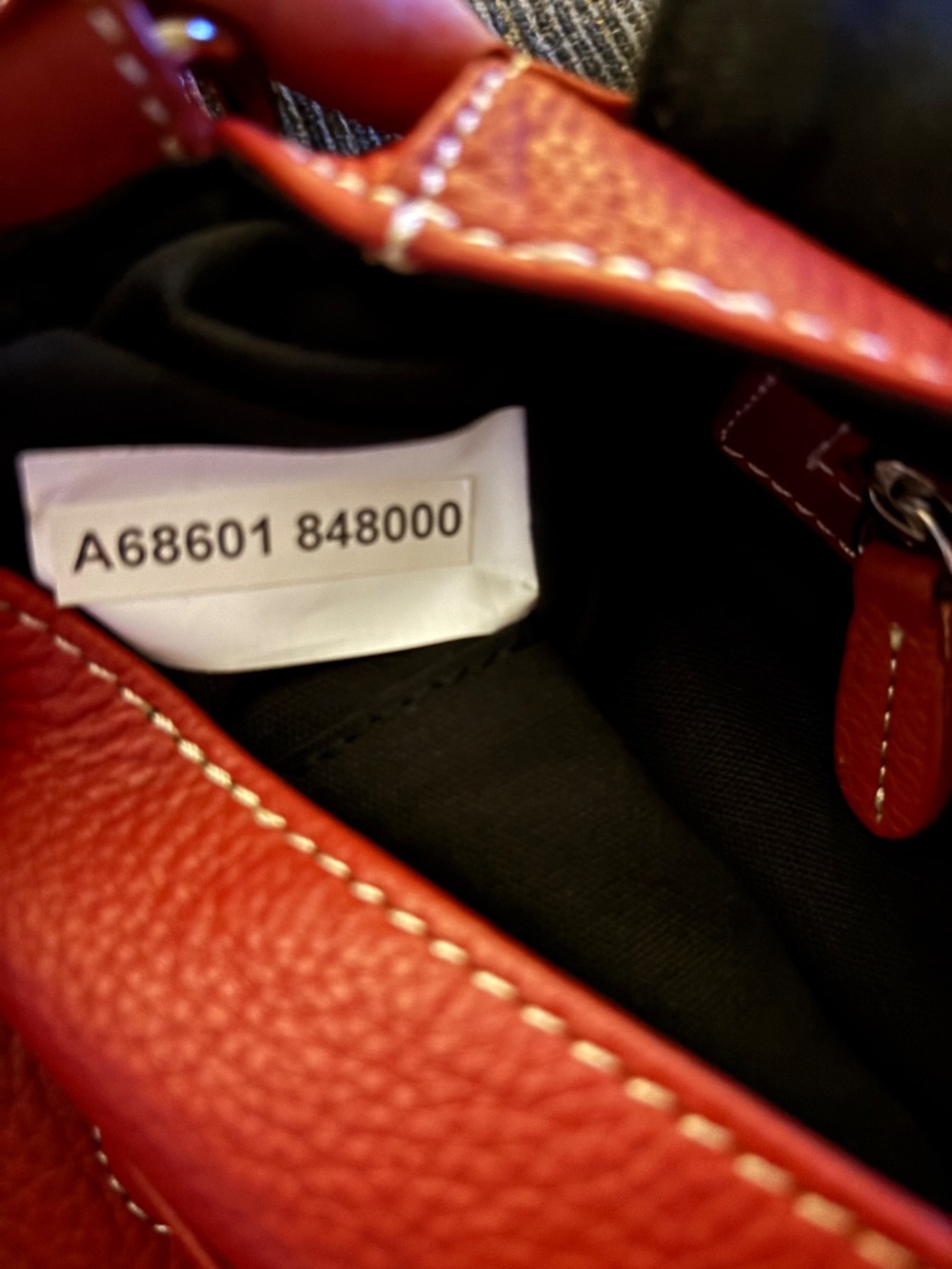 Tignanello Cognac Red Genuine Pebbled Leather Messenger Shoulder Crossbody Bag - Picture 13 of 16